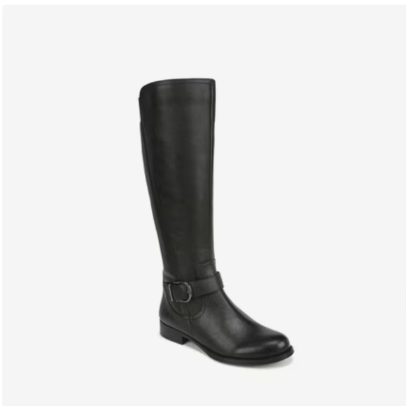NEW Naturalizer Jaya Riding Boot black leather medium width wide calf size 8